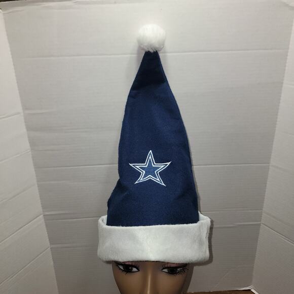 Dallas Cowboys Navy & White Santa Christmas Hat - Picture 4 of 10